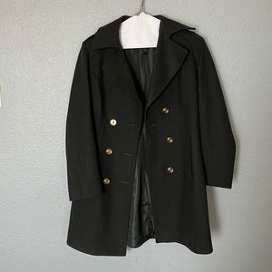 Dark green trench coat